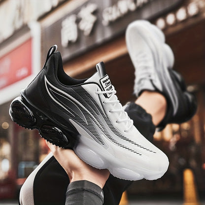 A Pair of Men'S Lightweight Outdoor Walking Shoes, Versatile Sneakers Suitable for Travel And Hiking, Offered in Black, Red, And Light Blue - ayq