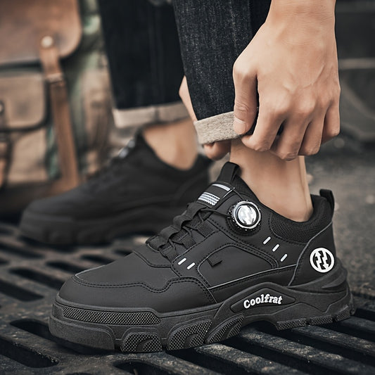 Men's Sports Shoes 2025 Spring New Low-Top Slip-On Rotating Button Comfortable Lightweight Trendy Casual Sneakers