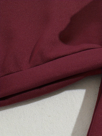 Tween Girls' Autumn/Winter Letter Embossed Warm Lined Sweatshirt and Joggers, Perfect for Outdoor