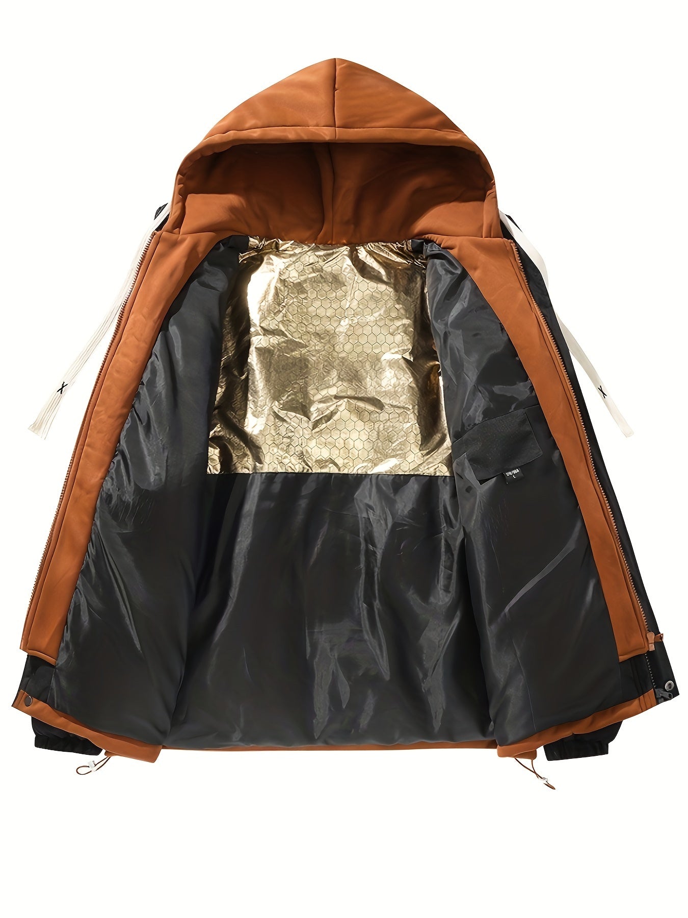 Women'S Light Blue Hooded Puffer Jacket - Cozy Fleece-Lined Winter Coat with Drawstring Hood, Casual Style for Cold Weather, Winter Coat