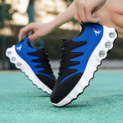 [sneakers] Trendy Men'S Cross-Training Shoes | ZQBOBING Mid-Top Lace-Up with Faux Upper, PVC Sole, EVA Insole | Perfect for All-Season Outdoor Activities