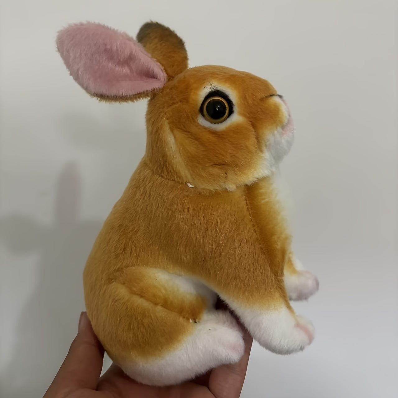 6.2-Inch Plush Toy of a Colorful Rabbit And a White Rabbit, Stuffed Animal for Holiday Gifts.