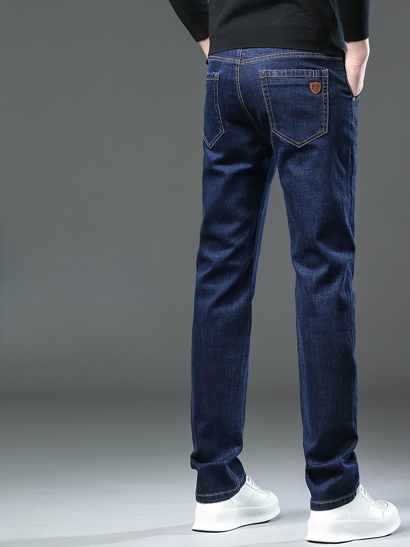 High-quality Men's Denim Trousers, Business Style, Elastic Men's Pants, New Autumn/winter Fashion Trend