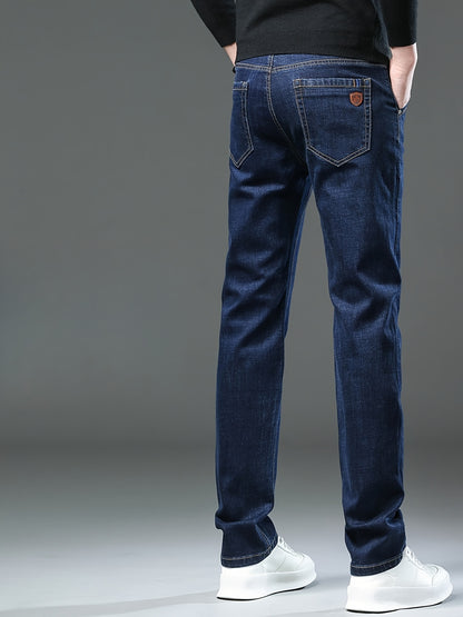 High-quality Men's Denim Trousers, Business Style, Elastic Men's Pants, New Autumn/winter Fashion Trend
