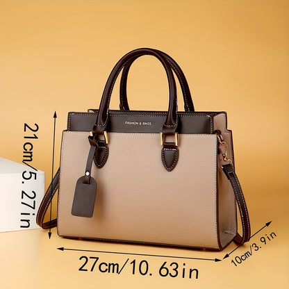 LABOONOO Minimalist PU Handbag with Adjustable Strap and Zipper