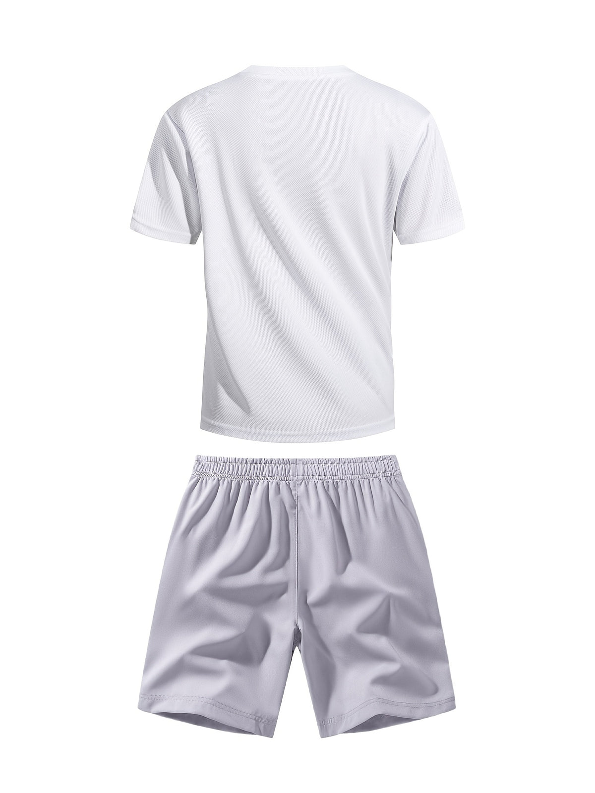 Boys' Quick-Dry Summer Shirt & Shorts Set with Reflective Strips