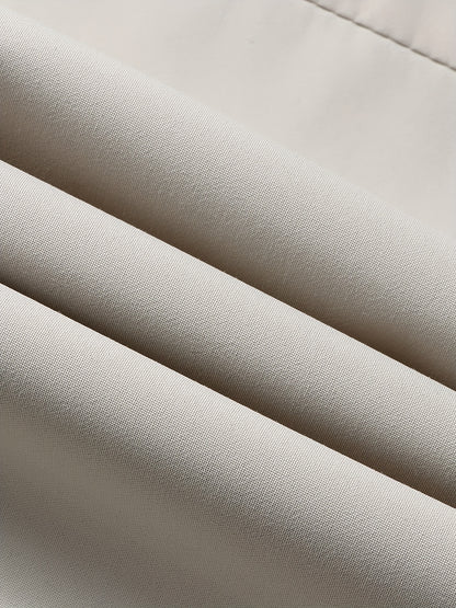 Men'S Stylish Black Hooded Windbreaker Jacket with Zipper Pockets - Casual, Loose Fit, Long Sleeve, Polyester Lining, Perfect for Spring and Fall, Casual Wear Jacket|Hooded Jacket|Zippered Jacke