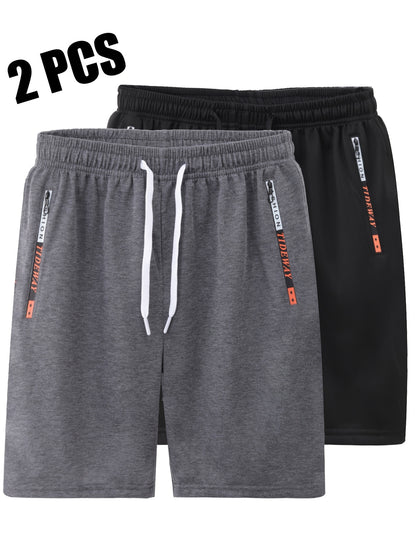 Men's Casual Outdoor Sports Shorts with Zippered Pockets