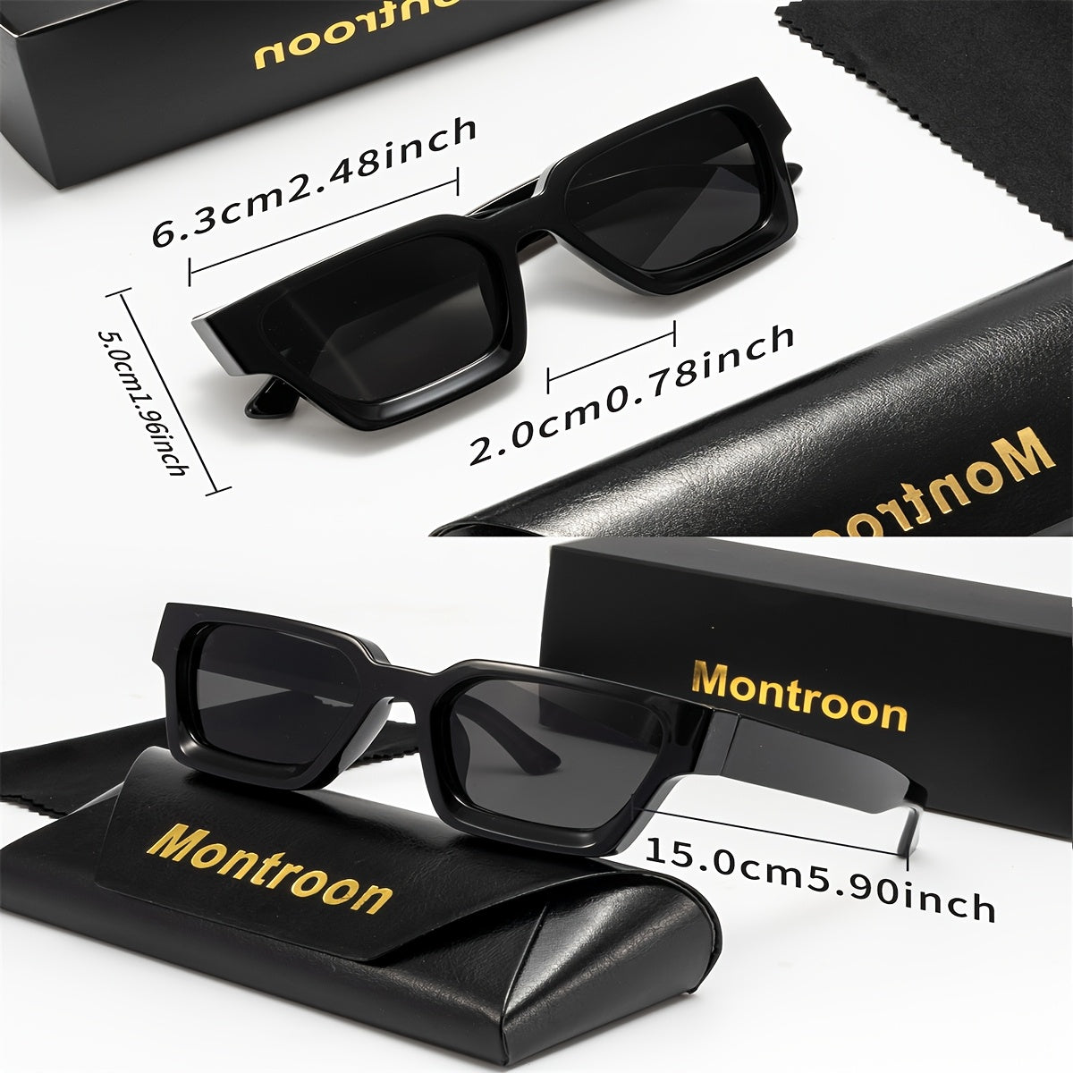 Vintage Square Frame Minimalist Polycarbonate Glasses