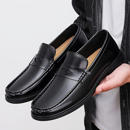 Men's Genuine Leather Loafers Slip-On Vintage Style Casual Shoes