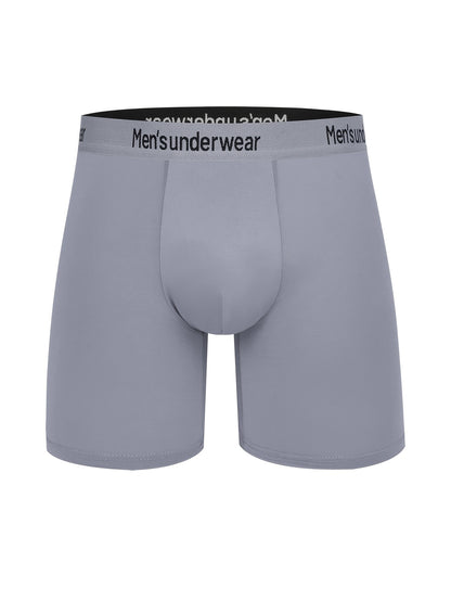 Men's Plus Size Long Briefs 4-Pack, Comfortable Polyester Blend
