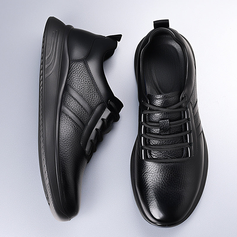 Men's Classic Derby Lace-Up Walking Shoes with Cushioned Sole
