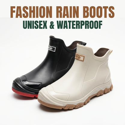 Unisex Short Rubber Rain Boots – Lightweight, All-Season Casual Wear