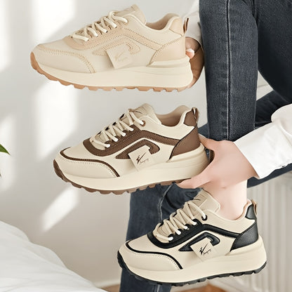 Women's Breathable Lace-Up Running Sneakers for Spring & Autumn