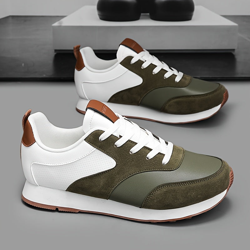 Men's All-Season Casual Sneakers with Breathable PU Upper