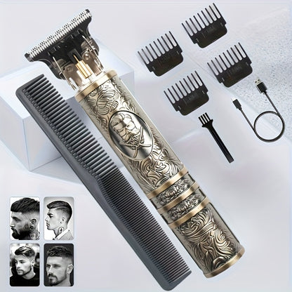 YAIAWISU Men's -Like Electric Hair Clipper & Beard Trimmer - USB- Operation, T-Shaped Blade with 4 Adjustable Speeds (Limited Combs), Self-Cleaning Design, Lithium-Free -Free Technology, All-in-One Hair Cutting