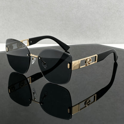 Women's Butterfly Rimless Sunglasses UV400 Protection