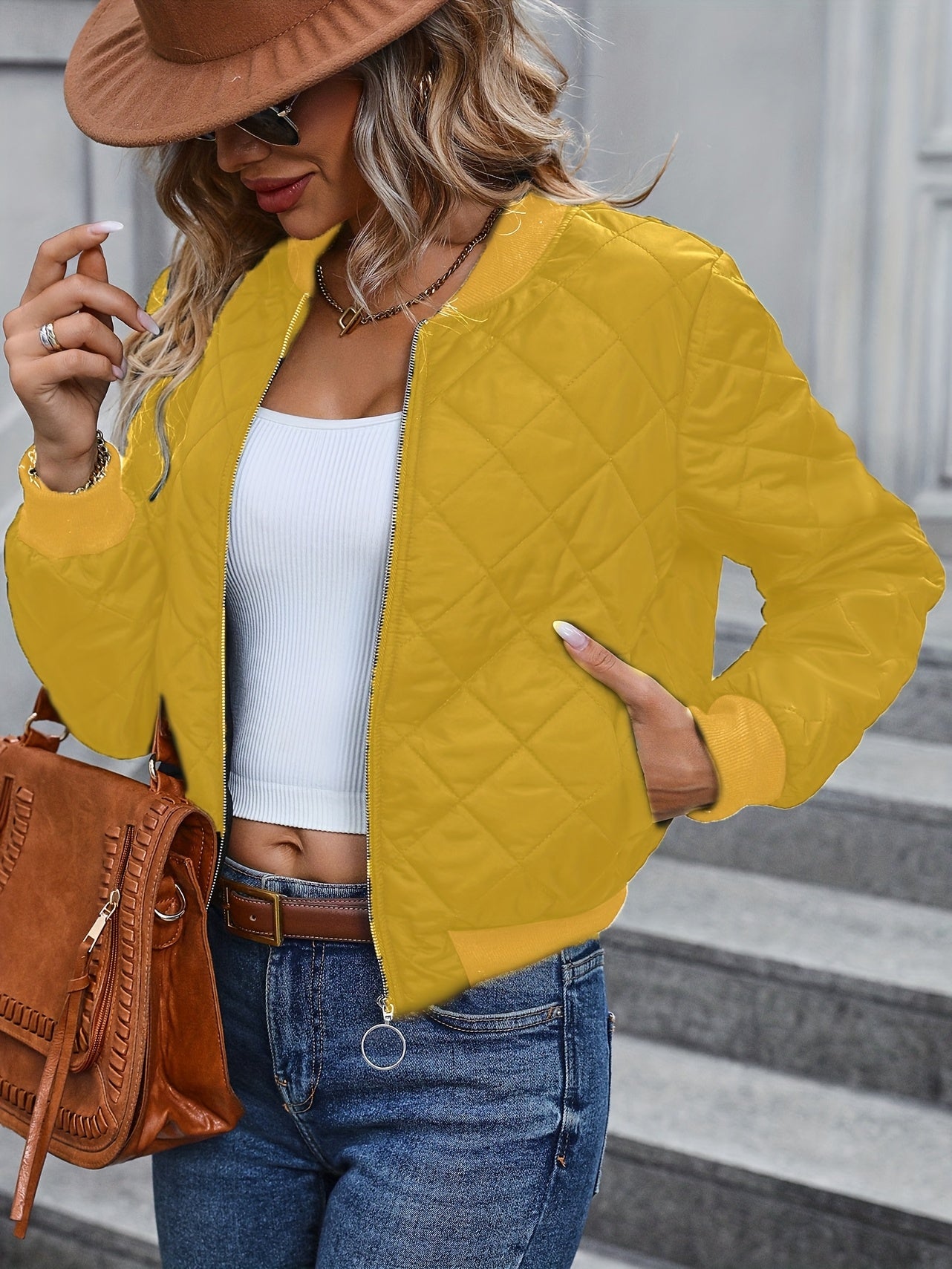 Ououjia factory store 2025 autumn and winter new casual temperament quilted clothes Women's jackets short coats