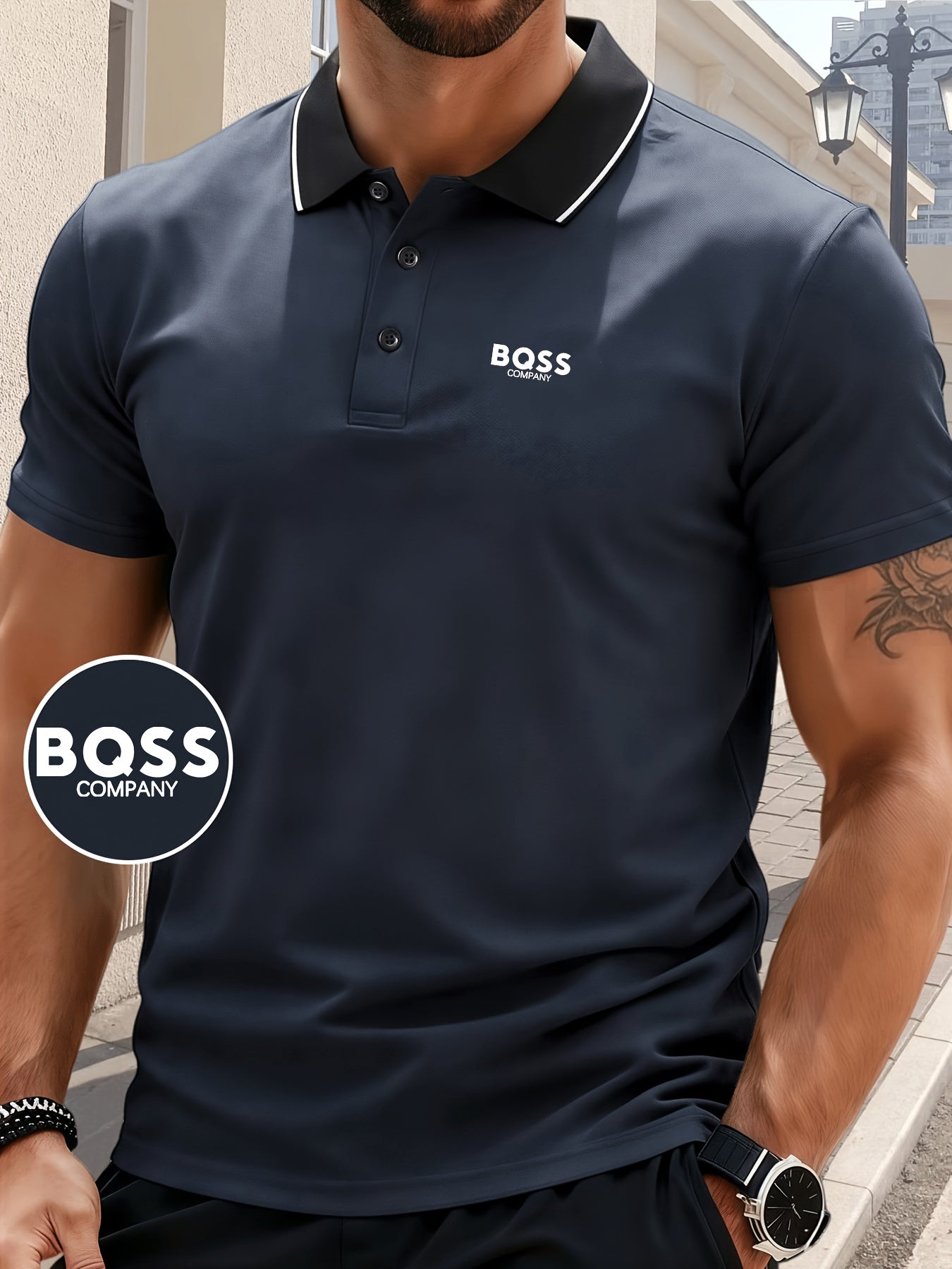 S8 Men'S Quick-Dry Polo Shirt | 4518 Stylish BQSS Design, Airy And Comfortable for Workouts, Casual Wear, And Trendy Lightweight And Sturdy Top with Short Sleeves And Button Features - ayq