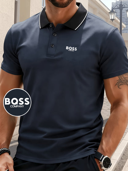 S8 Men'S Quick-Dry Polo Shirt | 4518 Stylish BQSS Design, Airy And Comfortable for Workouts, Casual Wear, And Trendy Lightweight And Sturdy Top with Short Sleeves And Button Features - ayq