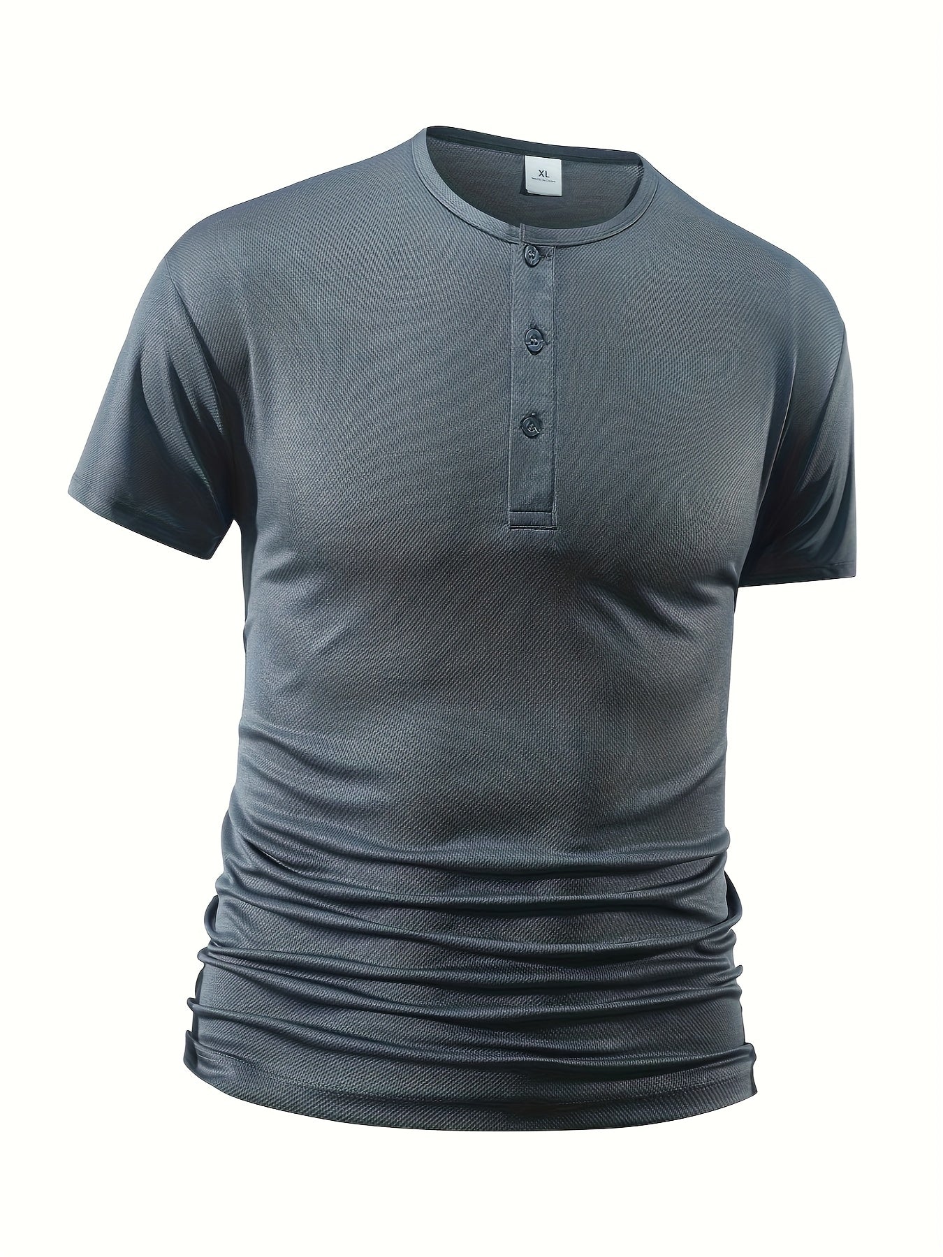 Men'S Lightweight  Breathable Quick-Dry T-Shirt - V-Neck, Short Sleeve, Solid Black, Soft Polyester Fabric for Gym, Running, Daily Wear  Outdoor Activities, Workout Clothes