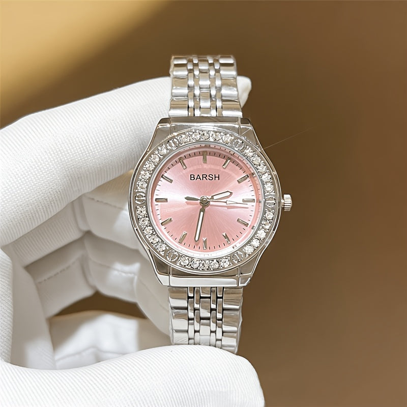 Women's Quartz Stainless Steel Casual Wrist Watch with World-Time
