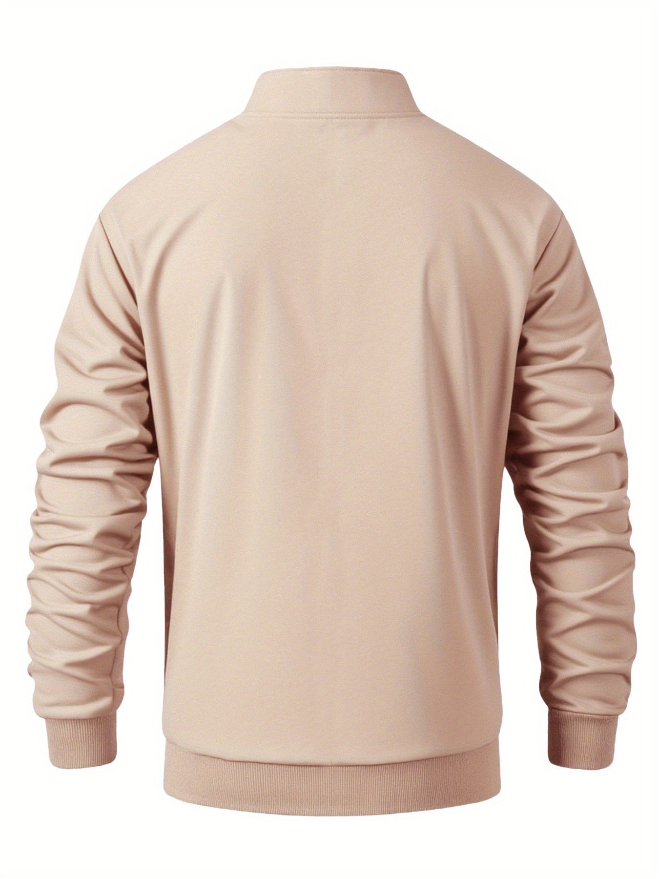 Men'S Lightweight Zip-Up Jacket - Stand Collar Windproof Coat with Full-Zip Closure, Front Pockets - Gym, Hiking, Casual Outerwear - Easy-Care Zipper Jacket for Everyday & Active Lifestyles, Gym Wear, Sleek Design, Durable Co