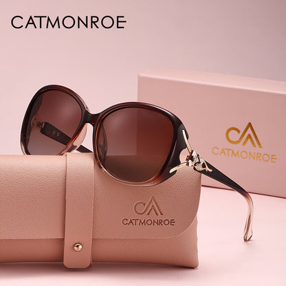 Women's Oversized Oval Fashion Glasses with Polarized UV400 Lenses