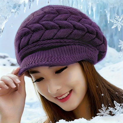Women's Wool Beret Hat Warm Autumn Winter Outdoor Cap