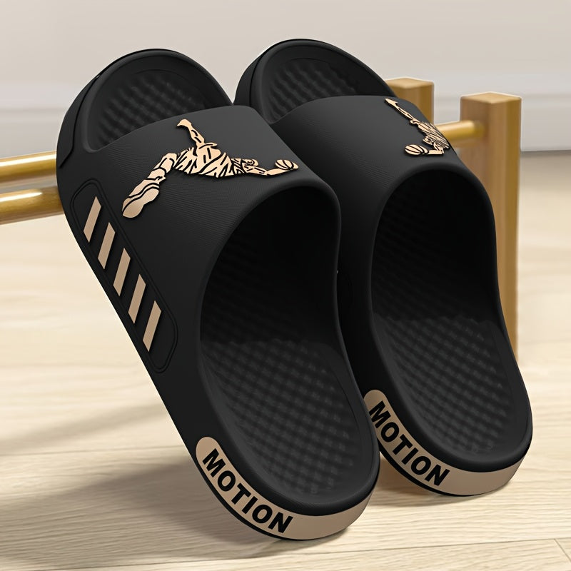 Men'S EVA Slippers for Indoor Bathing at Home, Featuring Soft, Non-Slip Soles. Stylish And Sporty for Summer Beach Outings, These Ultra-Comfortable EVA Slides Are Quick-Drying, Easy to Clean, And Suitable for All Seasons. Per - ayq