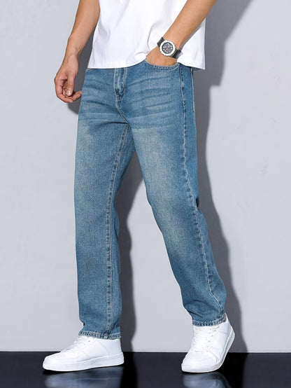 Casual Boyfriend Fit Blue Denim Jeans for Teen Boys