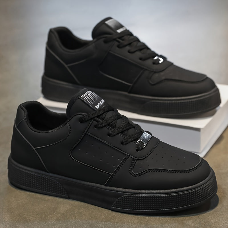 1 Pair of Men's Outdoor Sports Shoes, Lace-up Fitness Skateboarding Shoes, Athletic Casual Shoes, Walking Shoes, Easy to Wear for Large Sizes, Comfortable Soft Sole - ayq