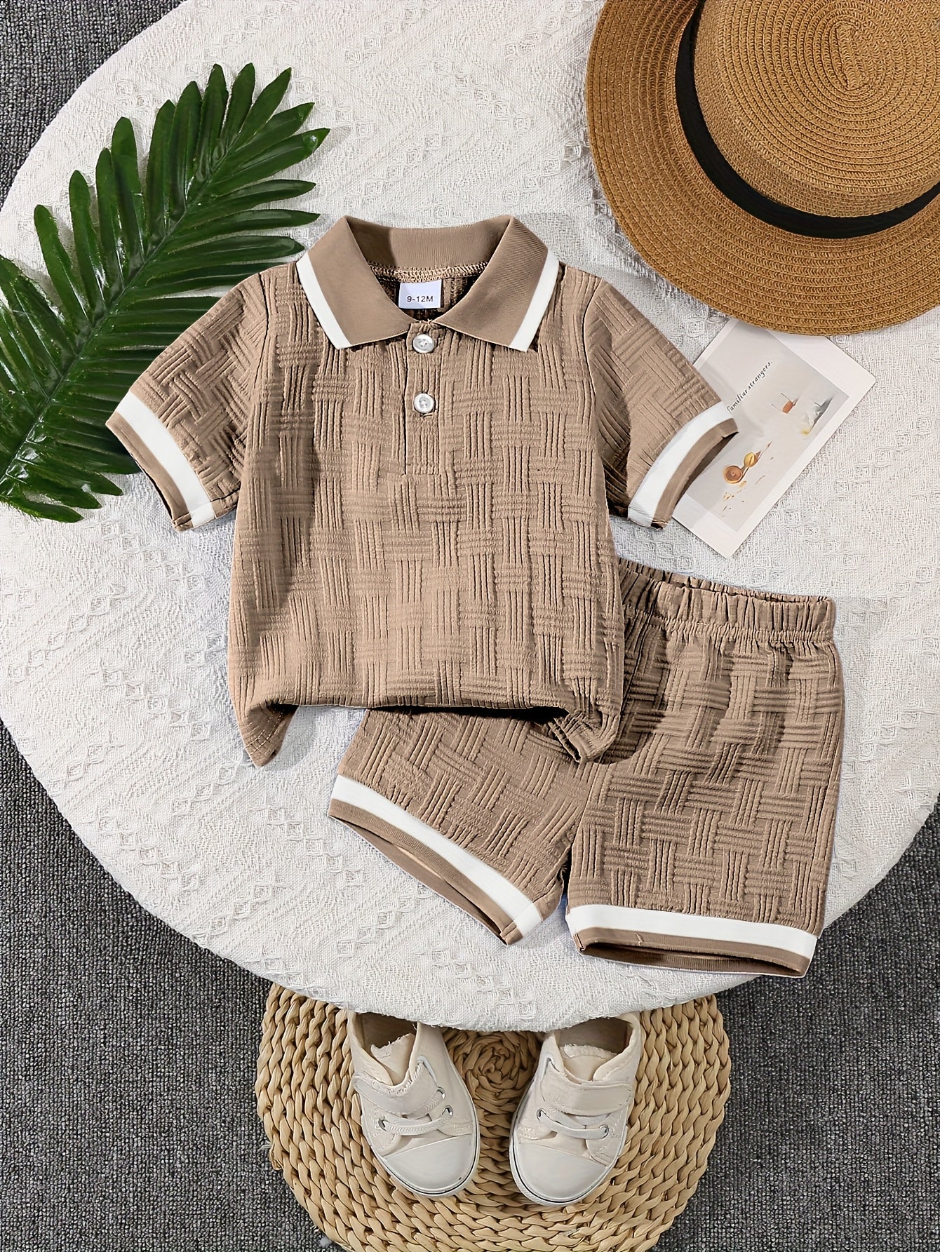 Baby Boy Summer Polo Collar Top & Pants Casual Set