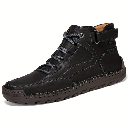 Men's Breathable Lace-Up Short Hiking Boots with Rubber Sole