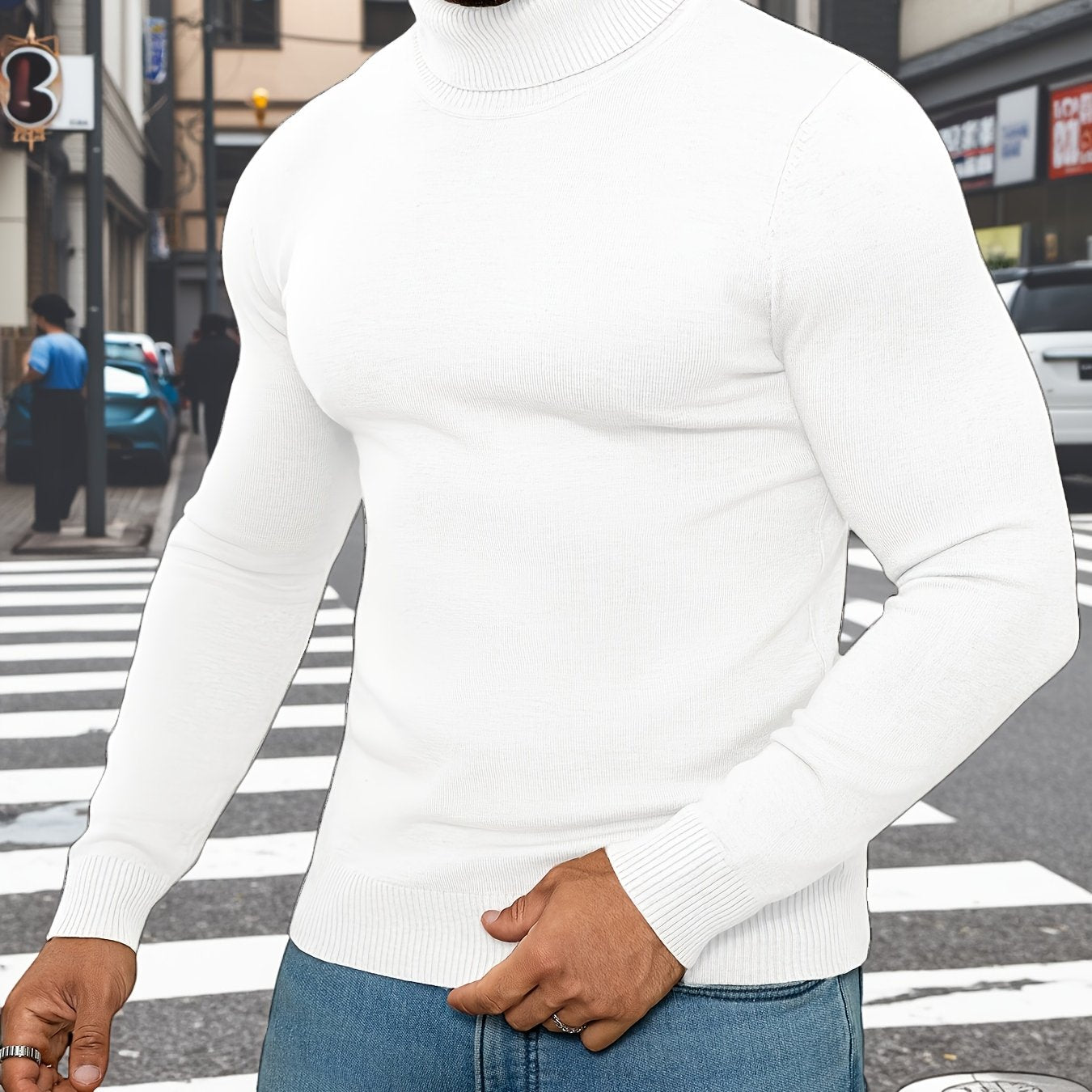 Men'S New Style Available in Multiple Colors, Classic Turtleneck Sweater