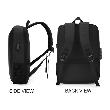 Durable Build, Business Style Laptop Backpack with Anti-Theft Design, Adjustable Shoulder Straps, Multiple Compartments, Zipper Closure  PVC Lining - Black, Secure Laptop Storage   Sleek Backpack Design   Sturdy Zipper Closu