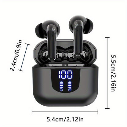 Wireless Headphones, Wireless 5.3 Earbuds, 13mm Speaker, 30H Playtime, Type-C Fast Charging Box, Stereo Wireless In-Ear Headset, Suitable for iPhone and Android In-Ear Headsets, Gaming Business Sports Headphone Mic