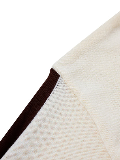 Women’s Casual Lapel Sweater with Striped Detail for Fall/Winter