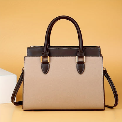 LABOONOO Minimalist PU Handbag with Adjustable Strap and Zipper