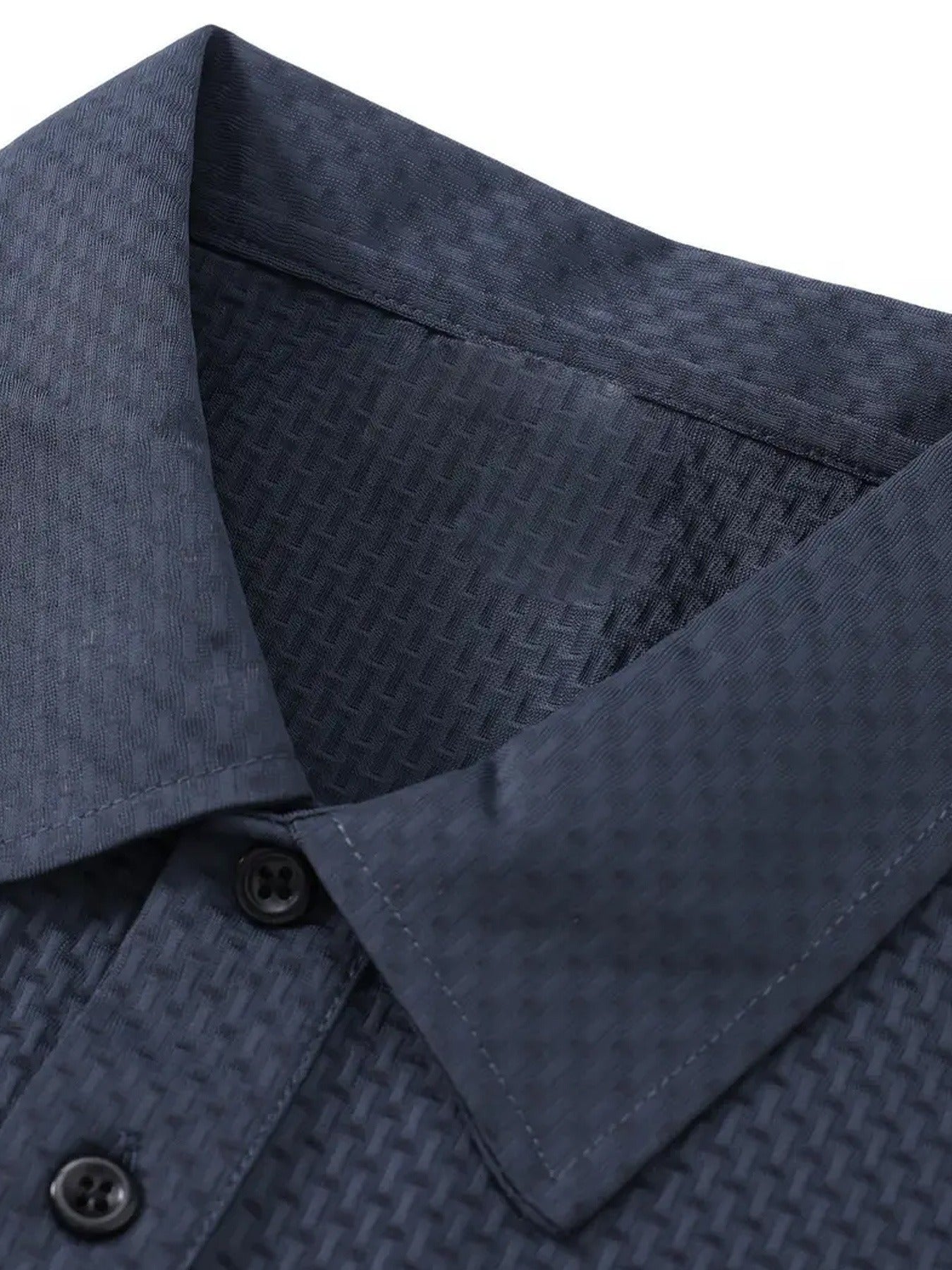 FS1128 Style Men'S Jacquard Polo Shirt with Unique Print Patterns, Casual Short Sleeves, Summer Fashion, Breathable Embossed Top, a Perfect Gift - ayq