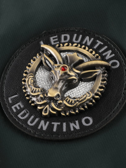 Men's Winter Coat - New Warm Hooded Jacket with Golden Print Accents, Loose Fit Casual Outerwear for Cold Weather, Machine Washable, Thick Comfort Plush Lining