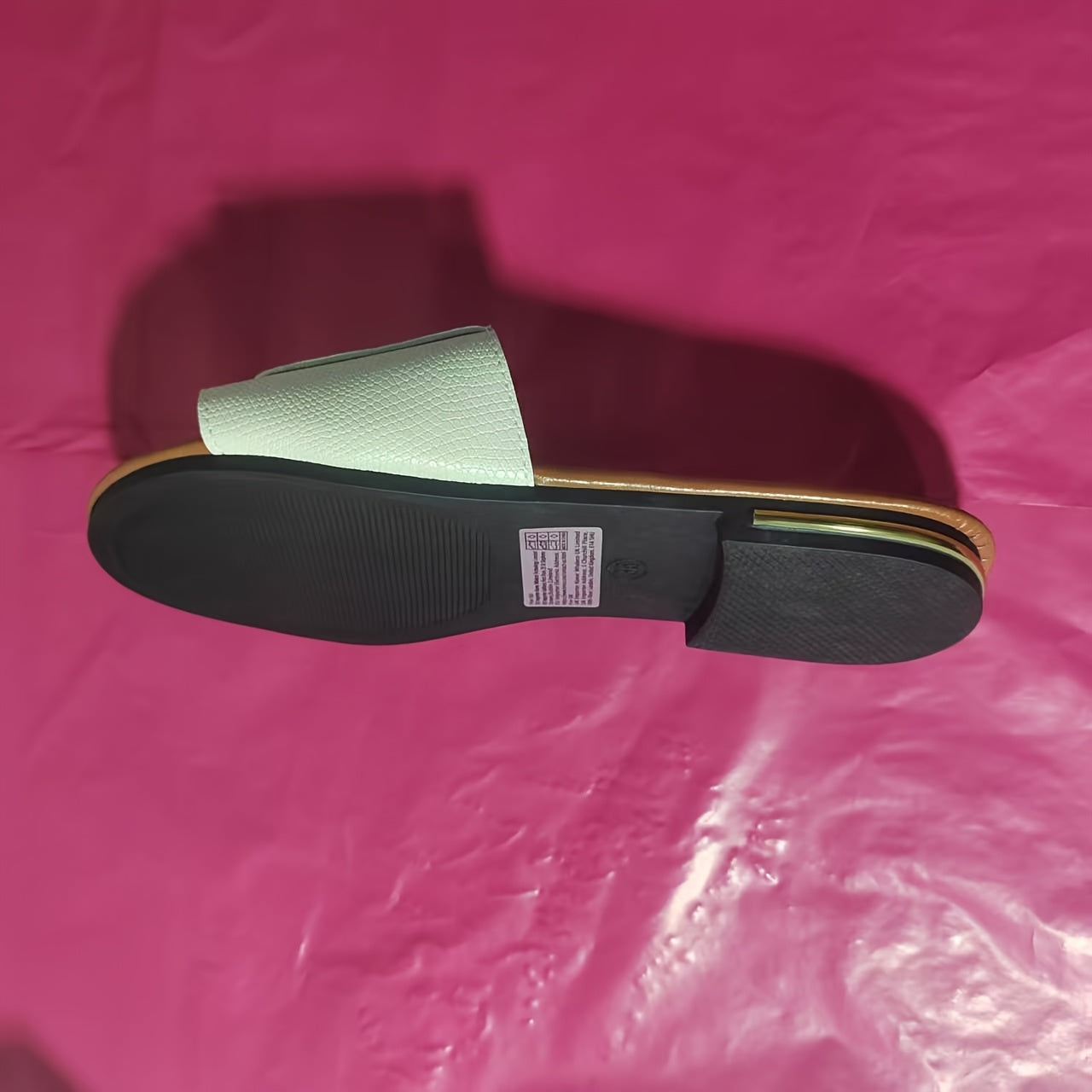 Women's Elegant Metal Buckle Slip-On Flat Sandals for Summer