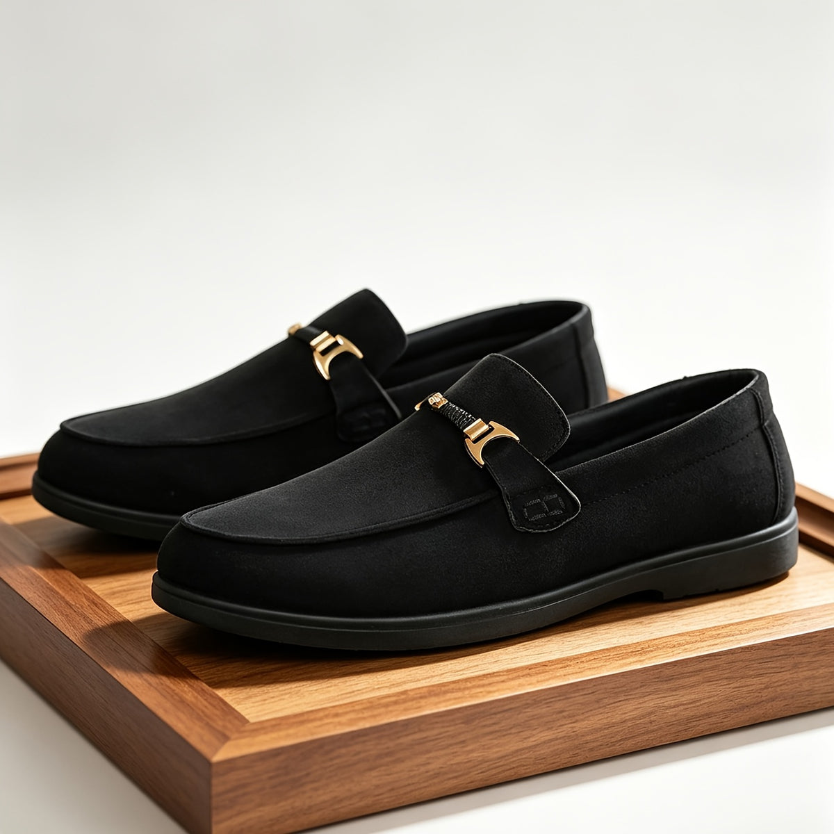 Men's Classic Slip-On Loafers with Comfortable Fabric Upper