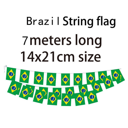 National Soccer Team Flags for Match Day Party Decor