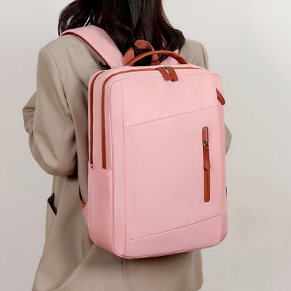 Stylish Lightweight Laptop Backpack - Adjustable Shoulder Straps, Multiple Compartments, USB Charging Port, Perfect for Commuting, School, Travel  Business, Casual Style, Polyester Lining, Secure Zipper Closure, Laptop Carry
