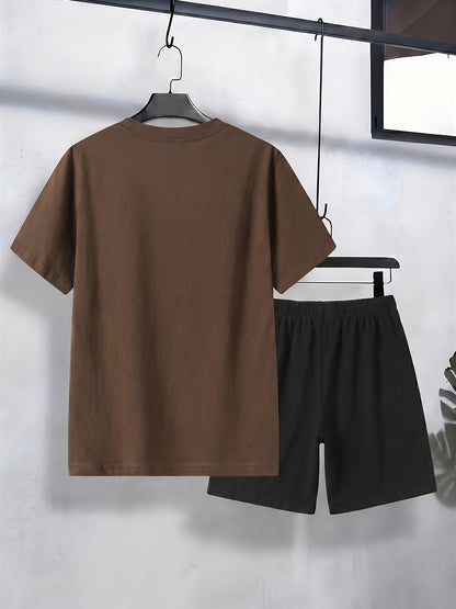 Boys' Cotton T-Shirt & Shorts Set Casual Spring Summer Outfit