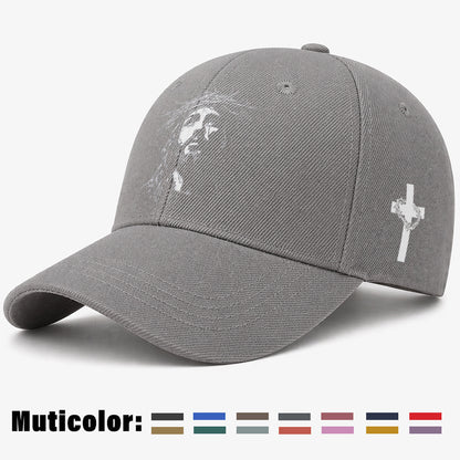 Unisex Christian Baseball Cap with Adjustable Cross Design
