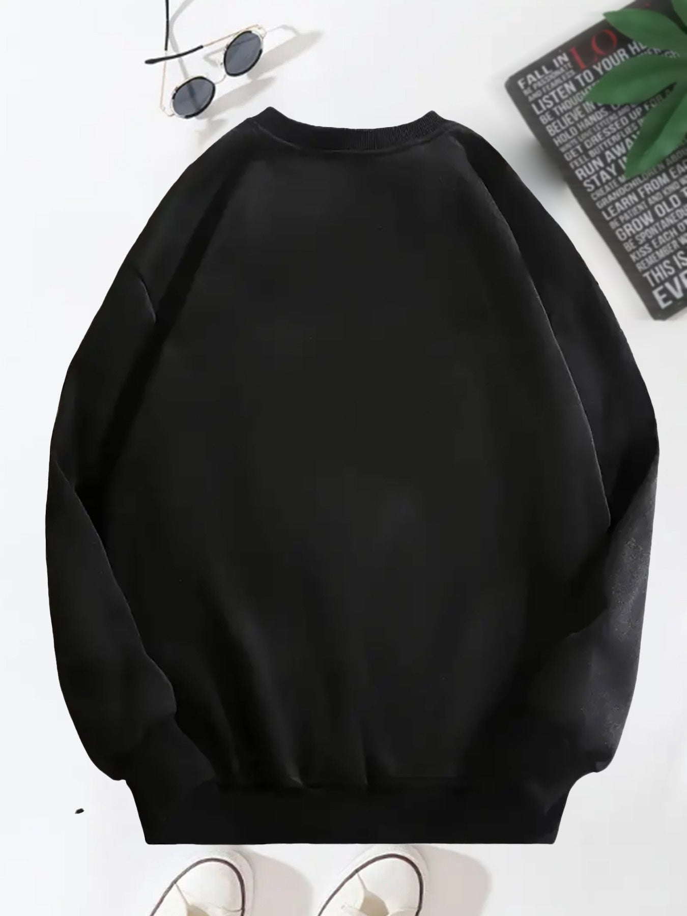 Men's Happy New Year Print Sweater - Champagne Glass & Confetti Design, Round Neck Casual Pullover, Machine Washable Winter Warmth, Comfortable Knit Sweater for Parties & Casual Attire (New Year's Eve Outfits) - Stylish Men's