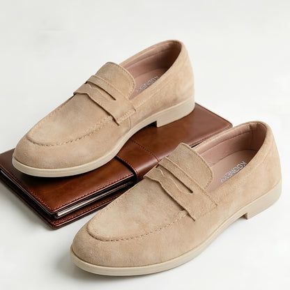 Men's Minimalist Oxford Slip-On Shoes for Business & Casual