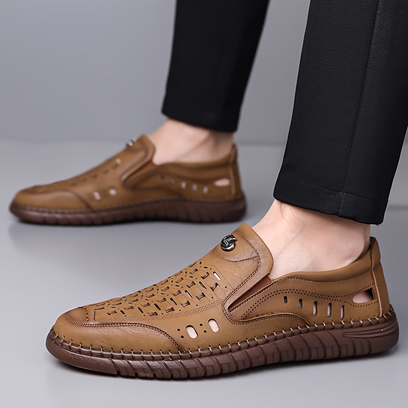 Men's Breathable Business Casual Shoes with Rubber Sole